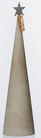 Juletræ Cement cone grå højde 30 cm fra Lübec Living OOhh - Tinashjem 